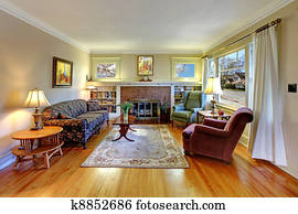 ישן, דיר, אנגלית, סלון, interior.