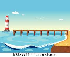 A lighthouse A lighthouse