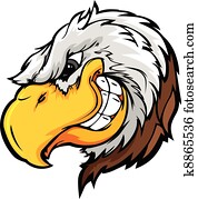 adler, maskottchen, kopf, mit, schlau, expressi adler, maskottchen, kopf, mit, schlau, expressi