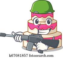 Army wedding cake in the character shape Army wedding cake in the character shape