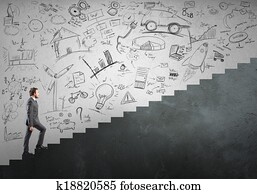 carreira, e, ambição, de, um, homem negócios