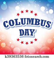 Columbus Day USA banner