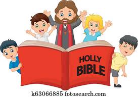 dessin animé, jésus christ, à, enfants