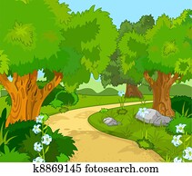 floresta, paisagem
