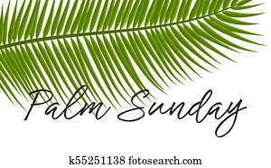 Green Palm leafs vector icon. Vector illustration for the Christian holiday Palm Sunday Green Palm leafs vector icon. Vector illustration for the Christian holiday Palm Sunday