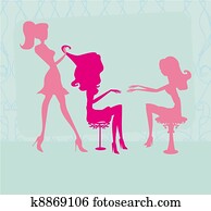 the beautiful woman in beauty salon the beautiful woman in beauty salon