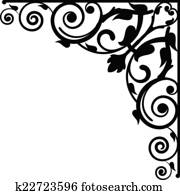Vector floral vignette Vector floral vignette