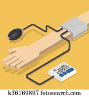 מוניטור של לחץ הדם, ב, העבר.