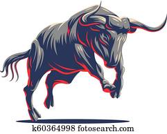 Bull. Vector logo. Bull. Vector logo.