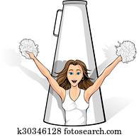 Megaphone Cheerleader Megaphone Cheerleader