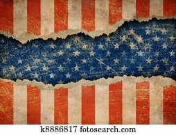 Grunge ripped paper USA flag pattern Grunge ripped paper USA flag pattern