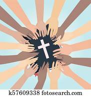 Hands Bible Study Illustration Hands Bible Study Illustration