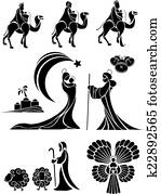 nativity scena, komplet