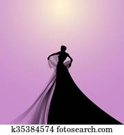Silhouette of Opera Singer Silhouette of Opera Singer