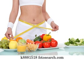 אישה אוכלת, אוכל בריא