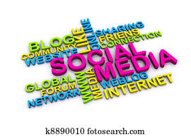 3d social media concept