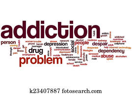 Addiction word cloud