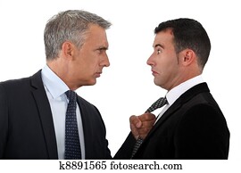Boss threatening employee Boss threatening employee