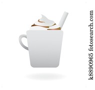 Creamy hot cappuccino