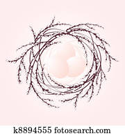 Decorative easter nest Decorative easter nest