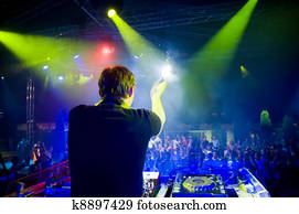 Dj at the concert, blurred motion Dj at the concert, blurred motion