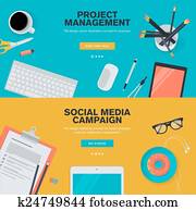 Flat design concept for business Flat design concept for business