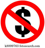 No money sign