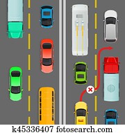 Overtaking in Dense Traffic Flow Vector Diagram Overtaking in Dense Traffic Flow Vector Diagram