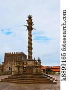 Pillory at Se Cathedral in Porto
