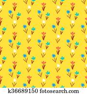 Seamless, padrão floral, com, pequeno, flores