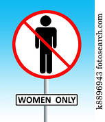 women only sign