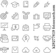 ビジネス, 教育, icons.