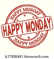 Happy monday stamp