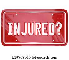 Inured License Plate Car Accident Lawyer Attorney Lawsuit Inured License Plate Car Accident Lawyer Attorney Lawsuit