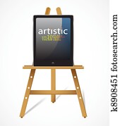 maliarsky podstavec, s, tablet pc