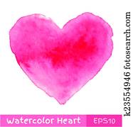 Pink Watercolor Heart