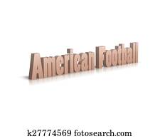 american football 3d word american football 3d word
