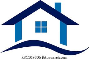 blaues haus, logo blaues haus, logo