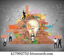 bulding, a, neu, kreativ, idee