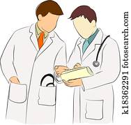 Doctor and doctor consulting Doctor and doctor consulting