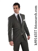 Elegant handsome man in suit