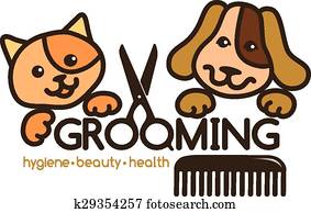 Grooming pets logo Grooming pets logo