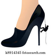 montée homme, haut, a, woman`s, chaussure