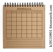 brown schedule notebook brown schedule notebook