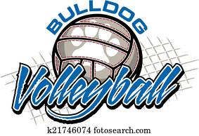 buldogue, voleibol, desenho