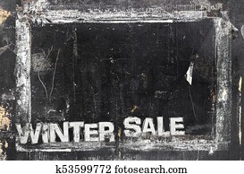 chalkboard, inverno, venda