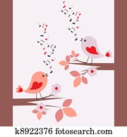 Cute birds singing Cute birds singing