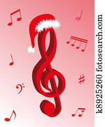 Music for Christmas Stock Illustration | k7456554 | Fotosearch