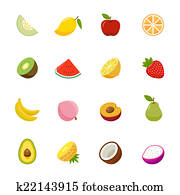 Set of Fruit Icon. Set of Fruit Icon.