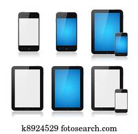 נייד, חכם, טלפן, עם, קדור פי.סי, קבע